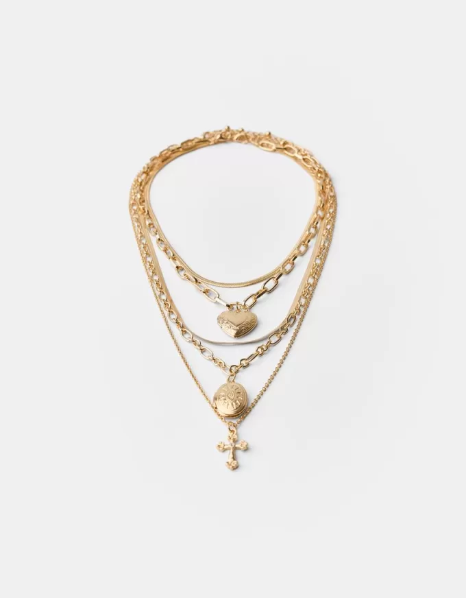 Confezione da 5 collane con croce