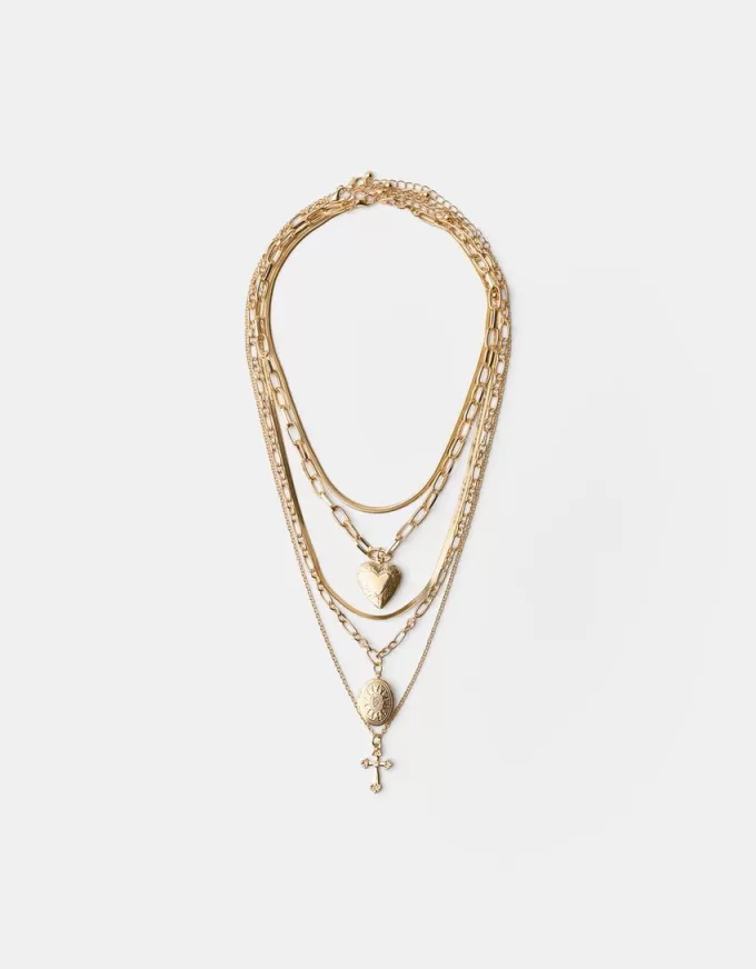 Confezione da 5 collane con croce