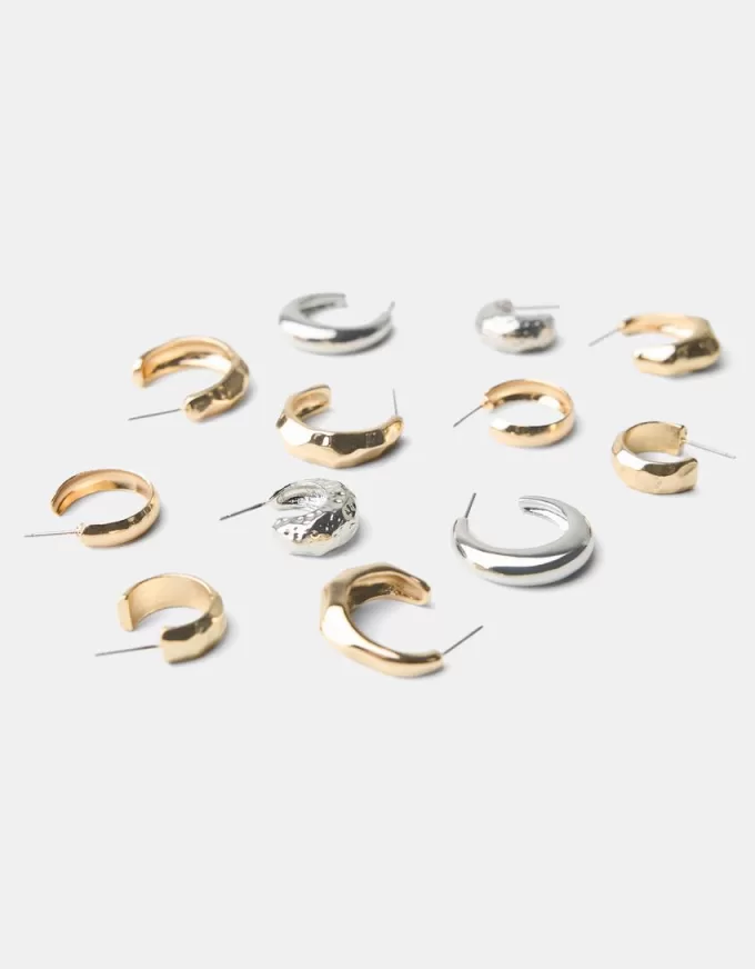 Confezione da 6 orecchini a cerchio