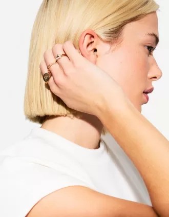 Confezione da 8 anelli a farfalla