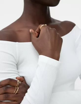 Confezione da 9 anelli di strass