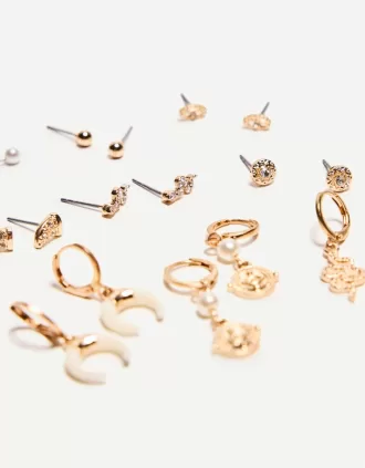 Confezione da 9 orecchini