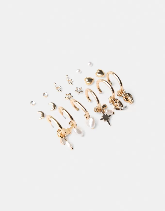 Confezione da 9 orecchini