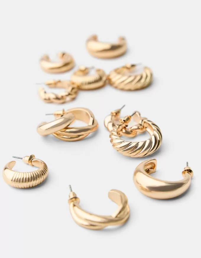 Confezione da 9 orecchini a cerchio