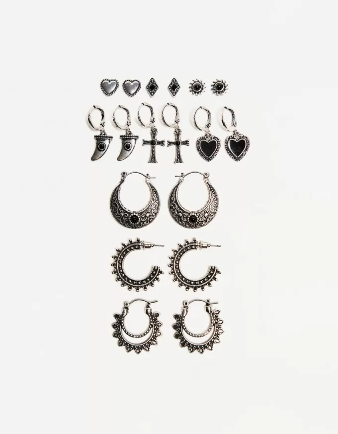 Confezione da 9 orecchini boho