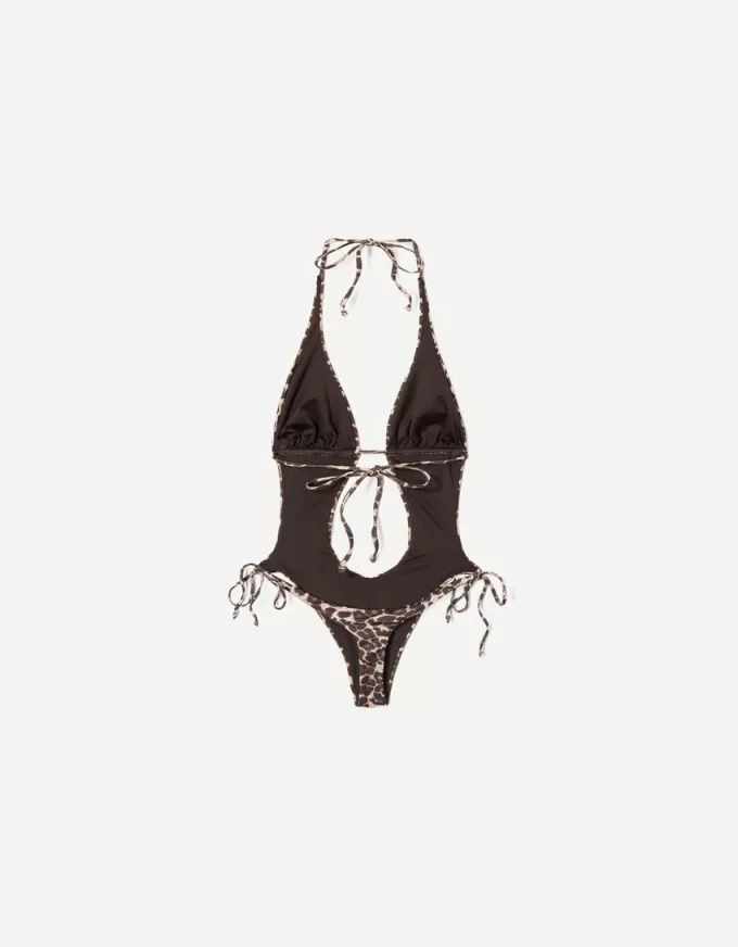 Costume da bagno con stampa animalier Costume da bagno con stampa animalier