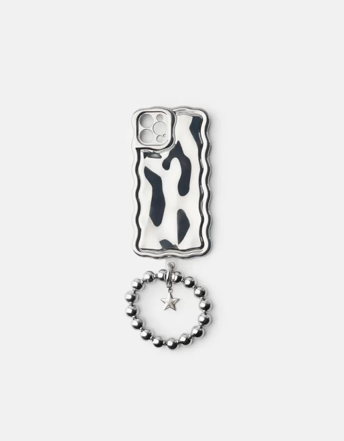 Custodia metallica per cellulare con braccialetto