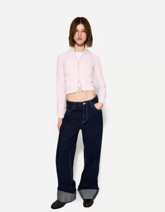 Felpa a collo alto con cerniera