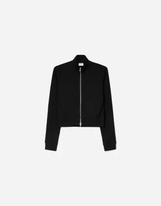 Felpa a collo alto con cerniera