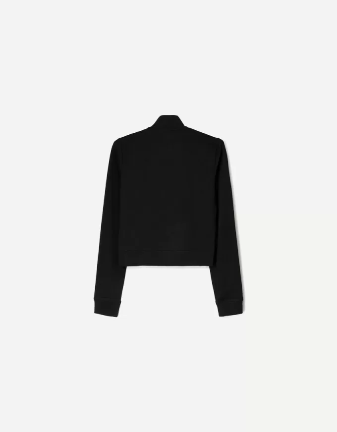 Felpa a collo alto con cerniera