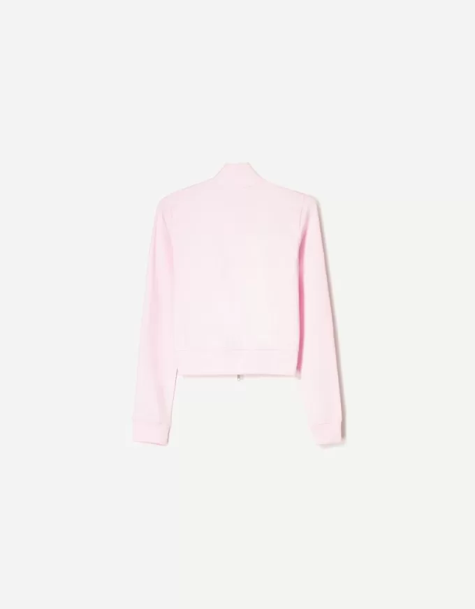 Felpa a collo alto con cerniera