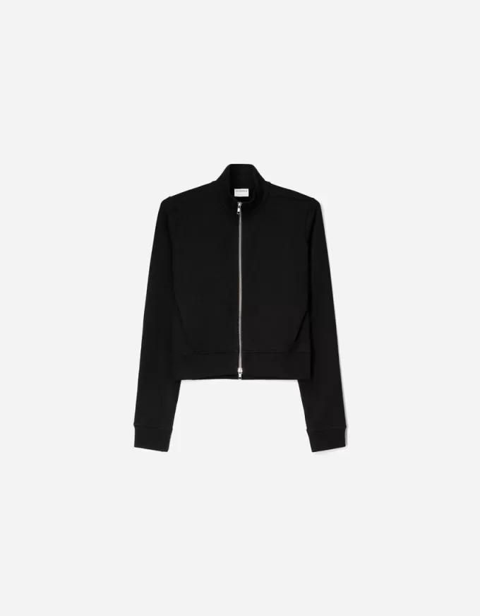 Felpa a collo alto con cerniera