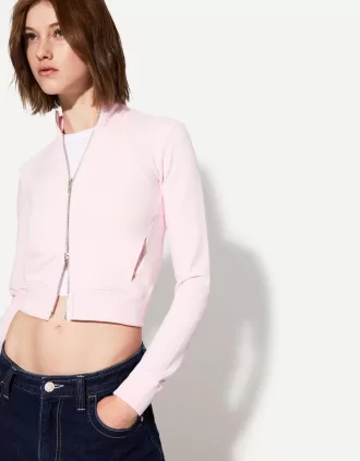 Felpa a collo alto con cerniera