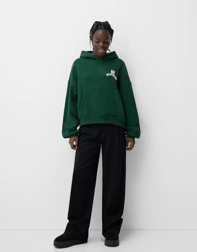 Felpa con cappuccio Kerokerokeroppi