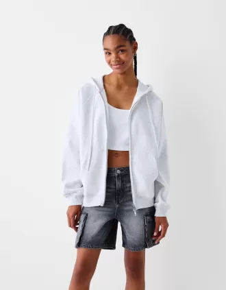 Felpa con cappuccio con cerniera