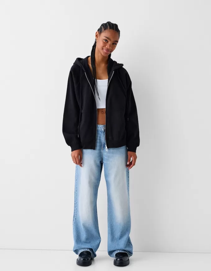 Felpa con cappuccio con cerniera