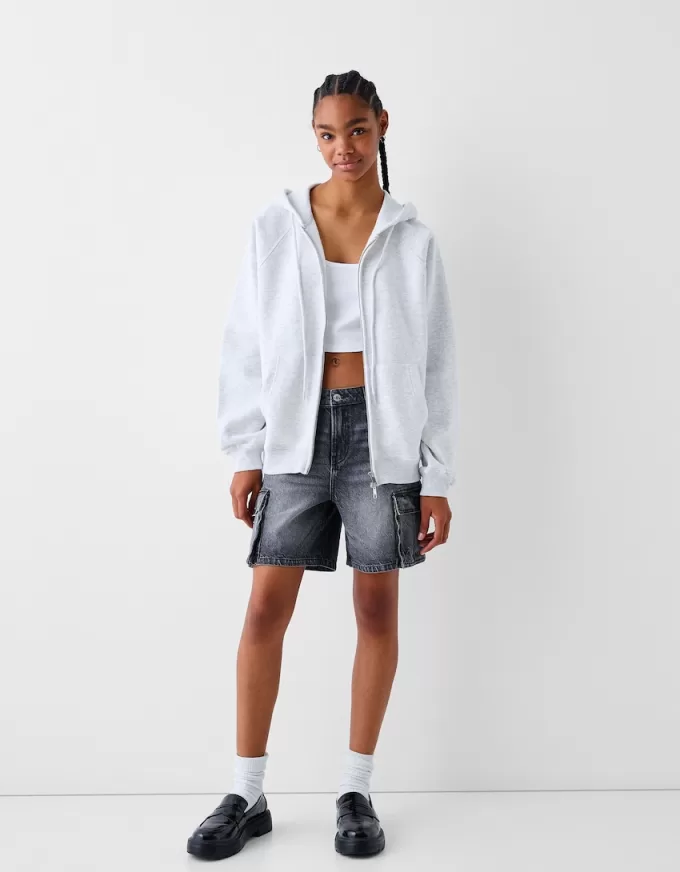 Felpa con cappuccio con cerniera