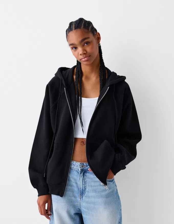 Felpa con cappuccio con cerniera