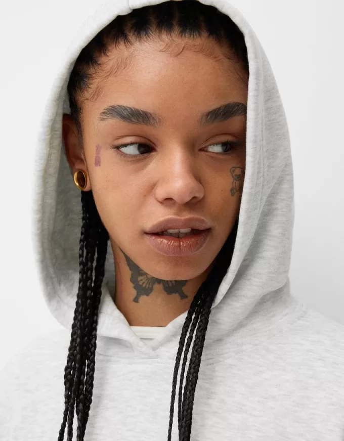 Felpa con cappuccio con stampa Lilo & Stitch