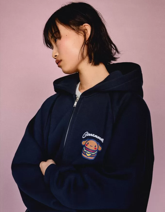 Felpa con cappuccio con zip Cinnamoroll