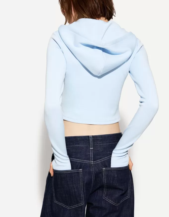 Felpa con cappuccio e zip in modal