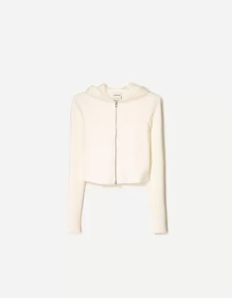 Felpa con cappuccio e zip in modal