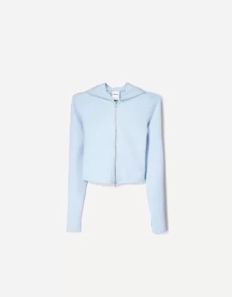 Felpa con cappuccio e zip in modal