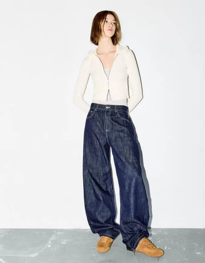 Felpa con cappuccio e zip in modal