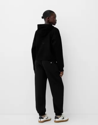 Felpa con cappuccio in peluche