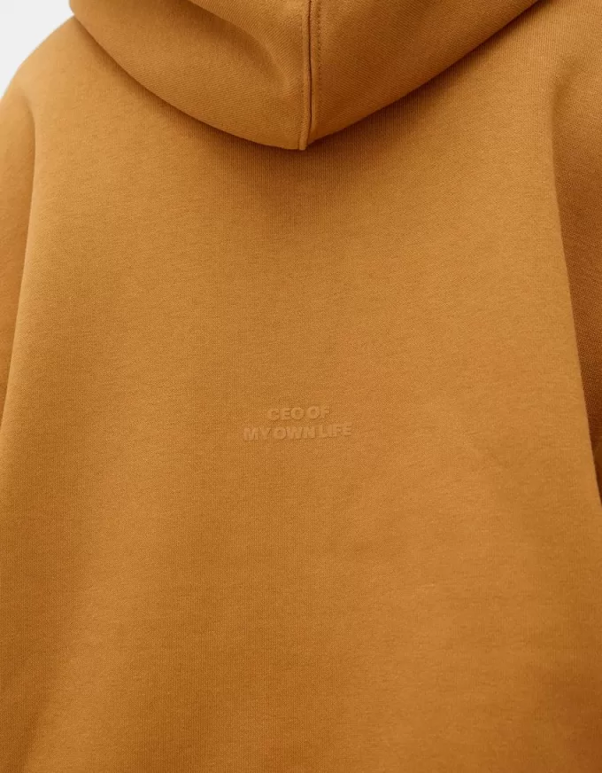 Felpa con cappuccio in peluche