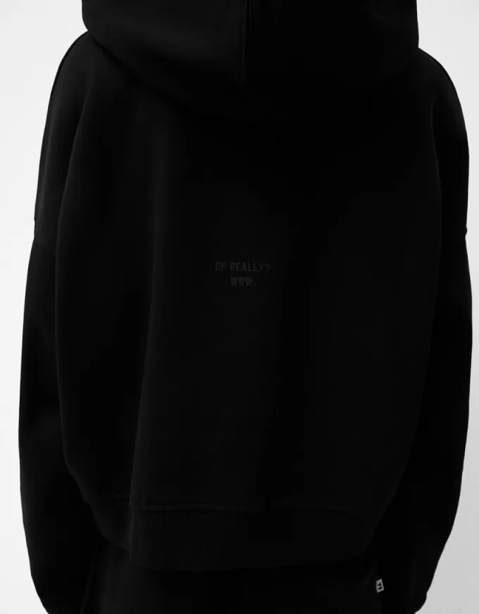 Felpa con cappuccio in peluche