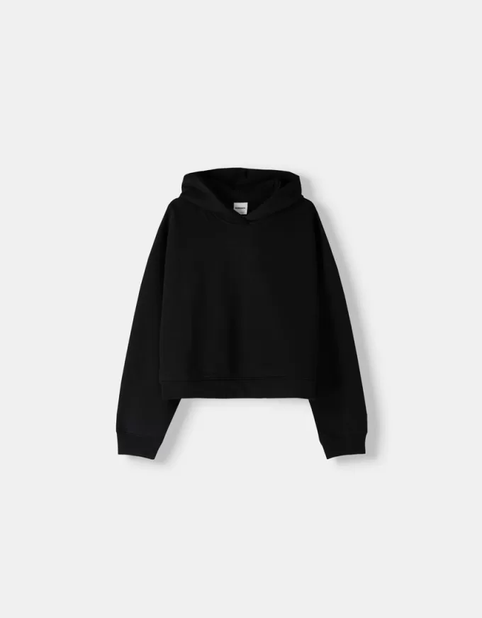 Felpa con cappuccio in peluche