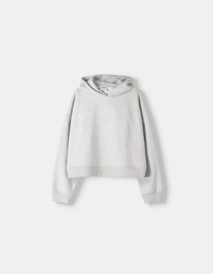 Felpa con cappuccio in peluche