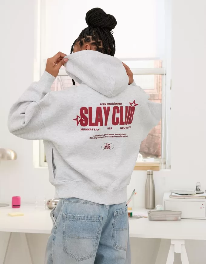 Felpa con cappuccio stampata