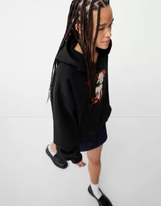 Felpa con cappuccio stampata