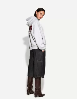 Felpa con cappuccio stampata