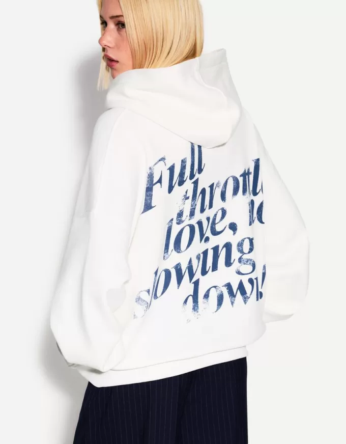 Felpa con cappuccio stampata