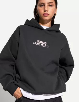 Felpa con cappuccio stampata