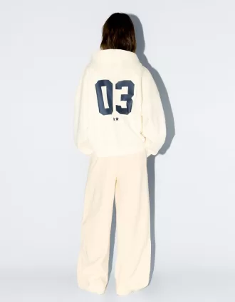 Felpa con cappuccio stampata con zip