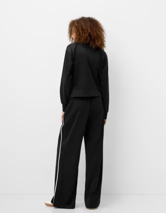 Felpa in raso con zip