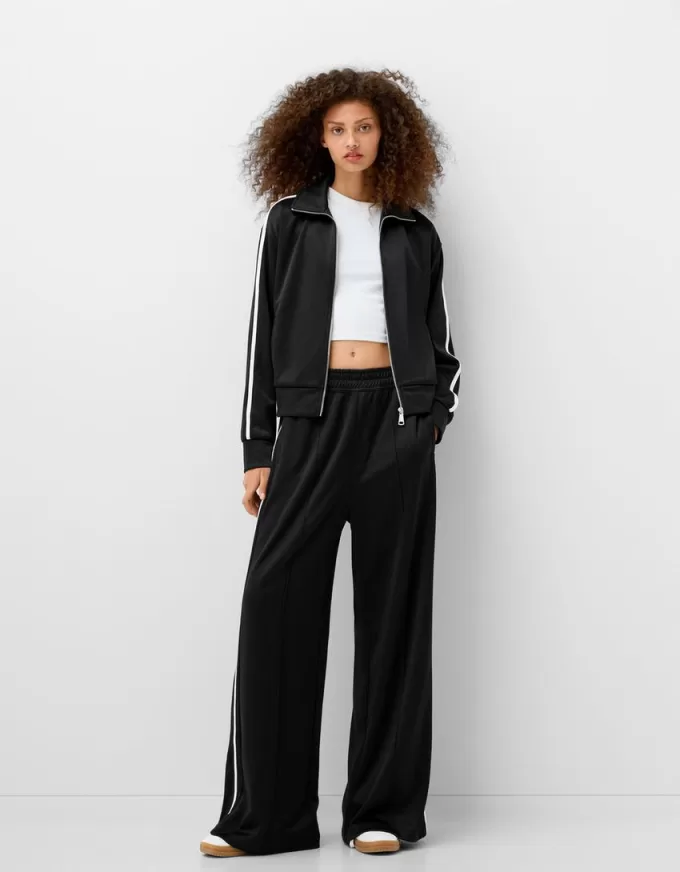 Felpa in raso con zip