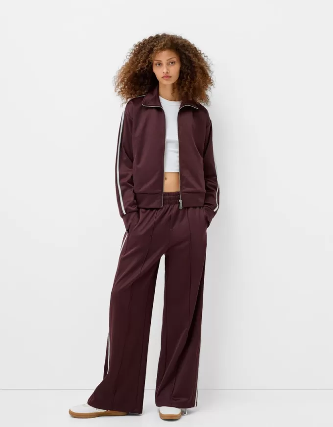 Felpa in raso con zip