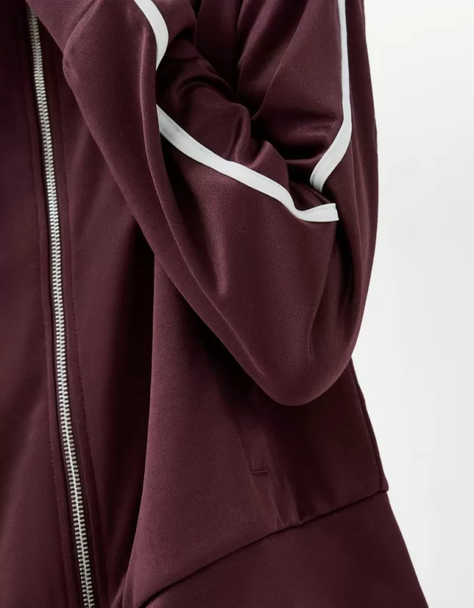 Felpa in raso con zip