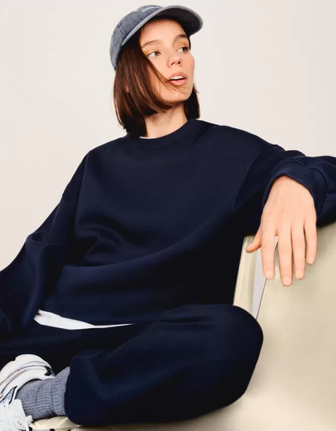 Felpa oversize con tasche laterali