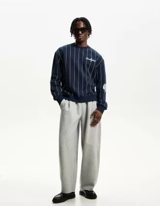 Felpa sportiva con stampa a righe