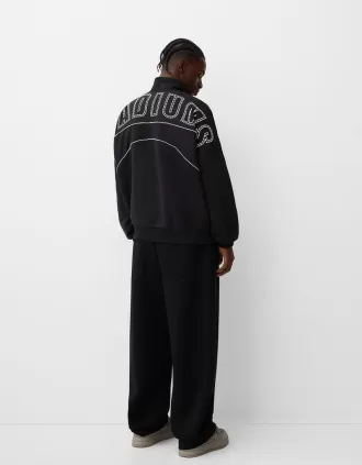 Felpa sportiva stampata con cerniera