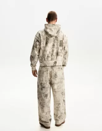 Felpa stampata con cerniera