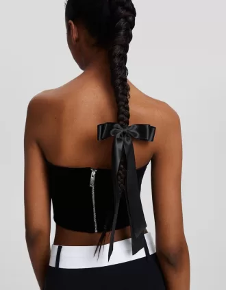 Fermaglio per capelli satinato con fiocco