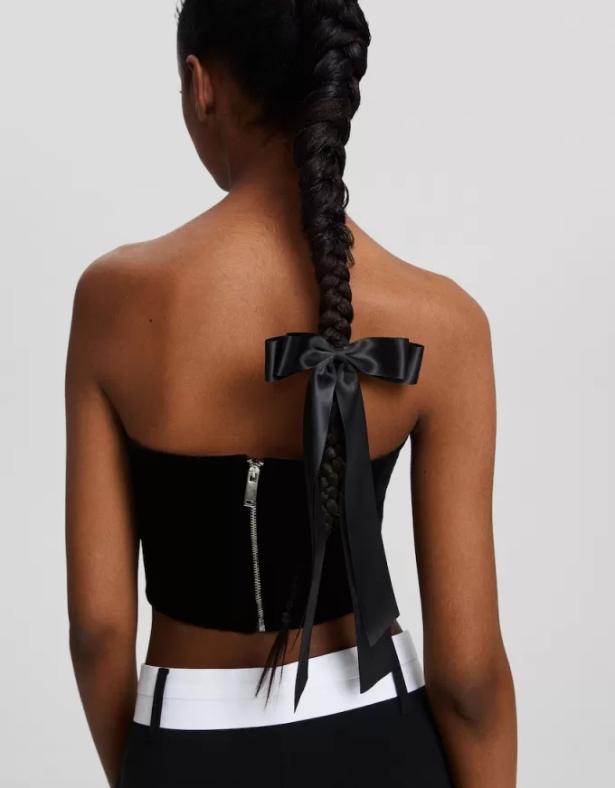 Fermaglio per capelli satinato con fiocco