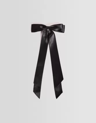 Fermaglio per capelli satinato con fiocco